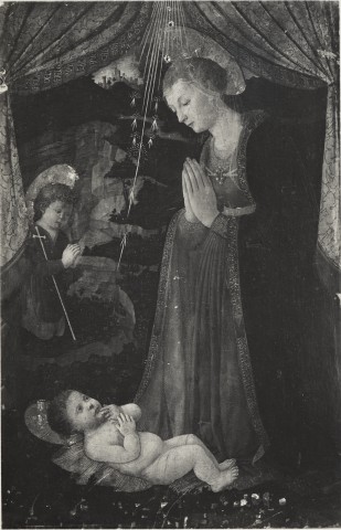 Schendi, Gino — Maestro della Natività di Castello - sec. XV - Adorazione del Bambino con san Giovannino — insieme